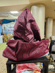Wine Red Hooded Silk Scarf image 2